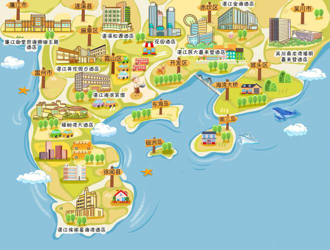 江城手绘地图旅游的艺术指南